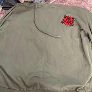 Olive green sweat shirt